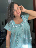 Cherry Green Button Nua Momma