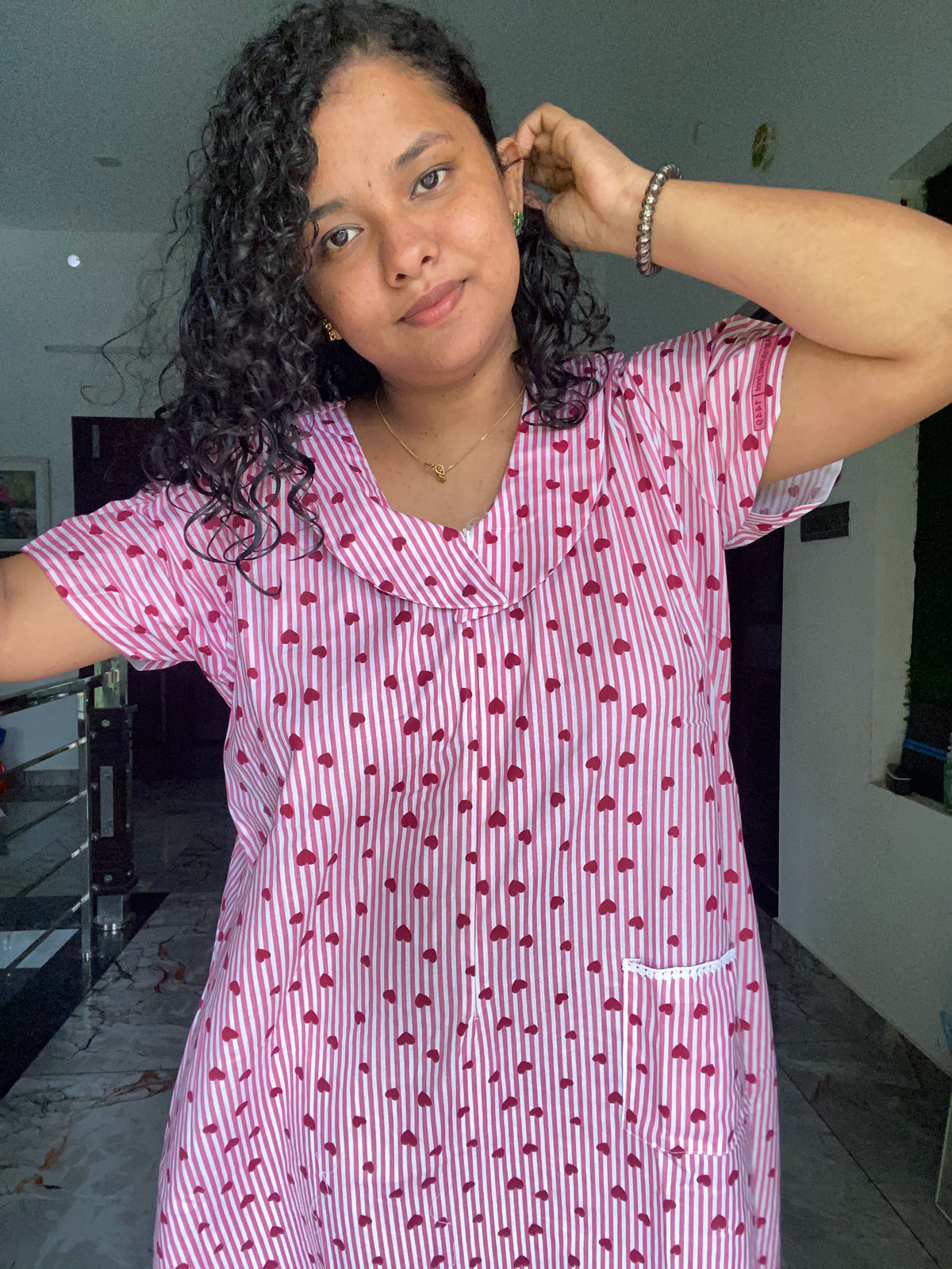 Mixed heart Maroon