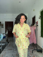 Yellow heart PJ set
