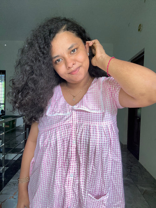 Little check PINK Nua Momma