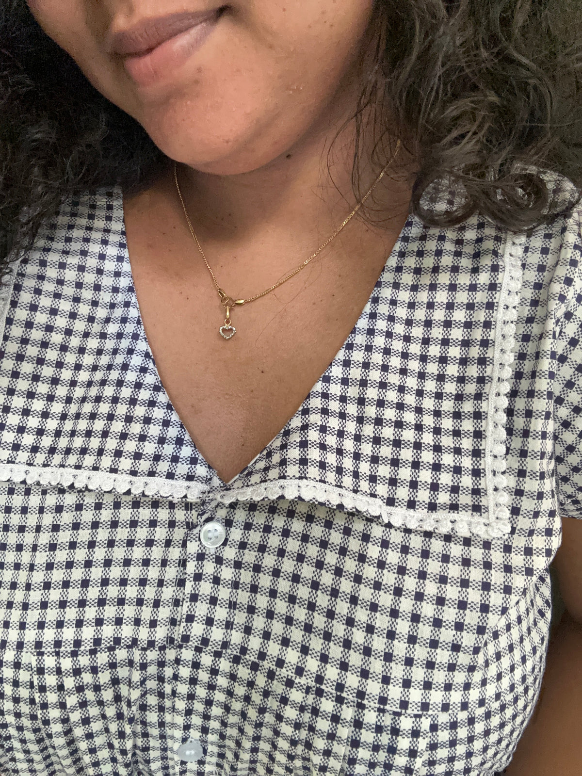 Little check NAVY