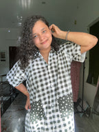 90s check green Nua Momma