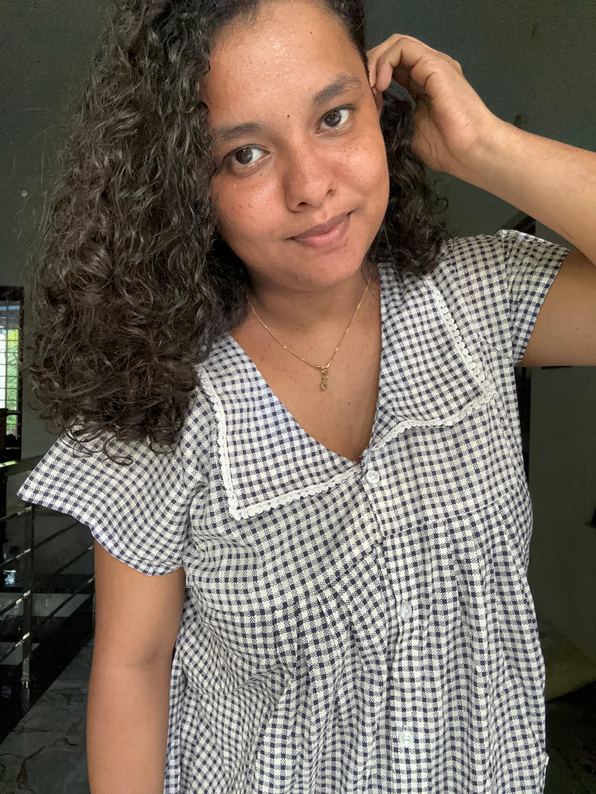 Little check NAVY