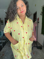 Yellow heart PJ set
