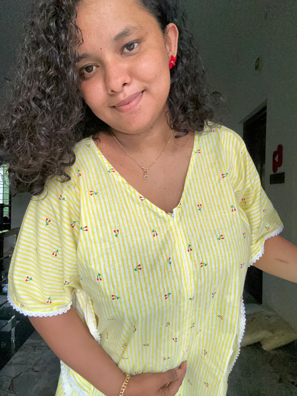 Cherry yellow kaftan