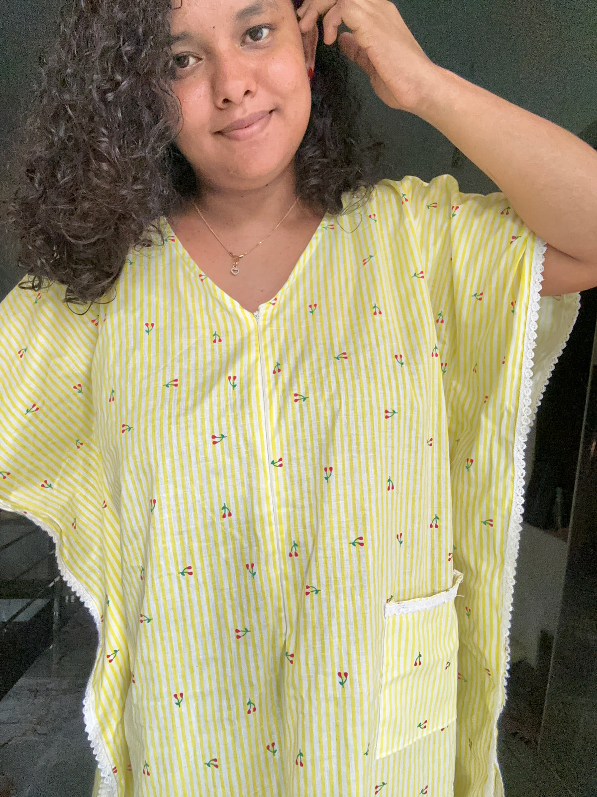 Cherry yellow kaftan