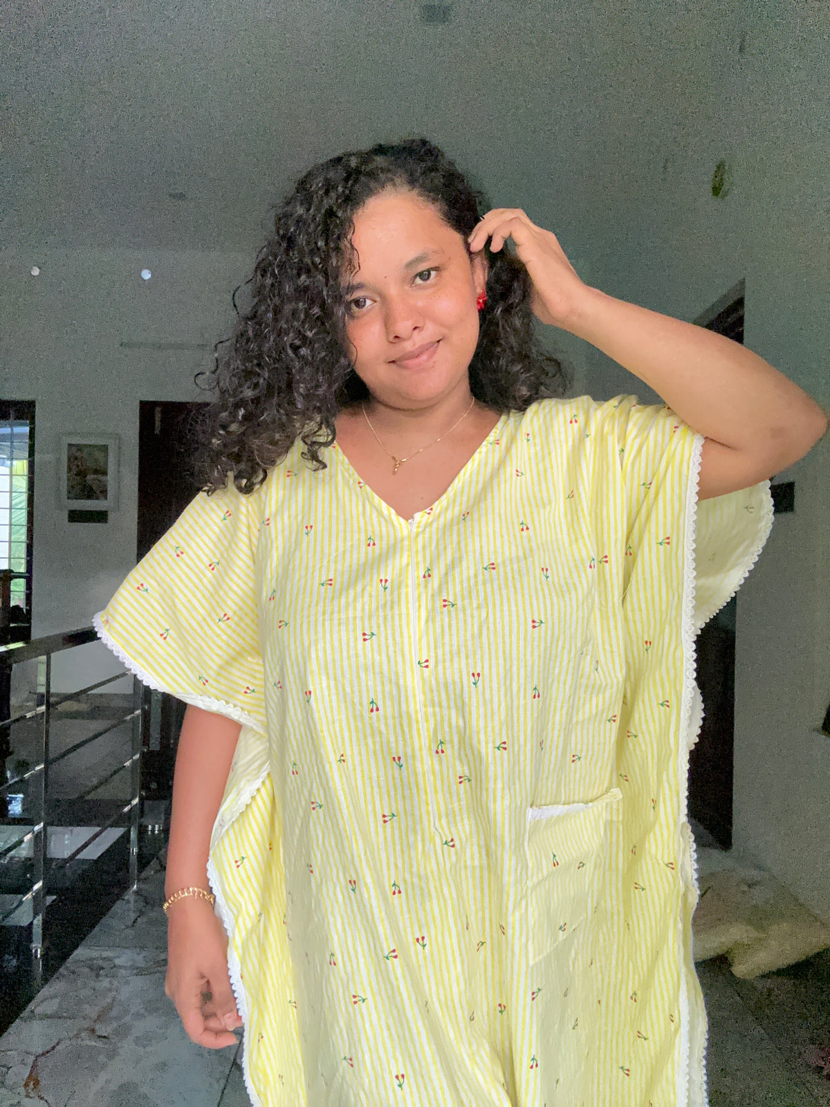 Cherry yellow kaftan